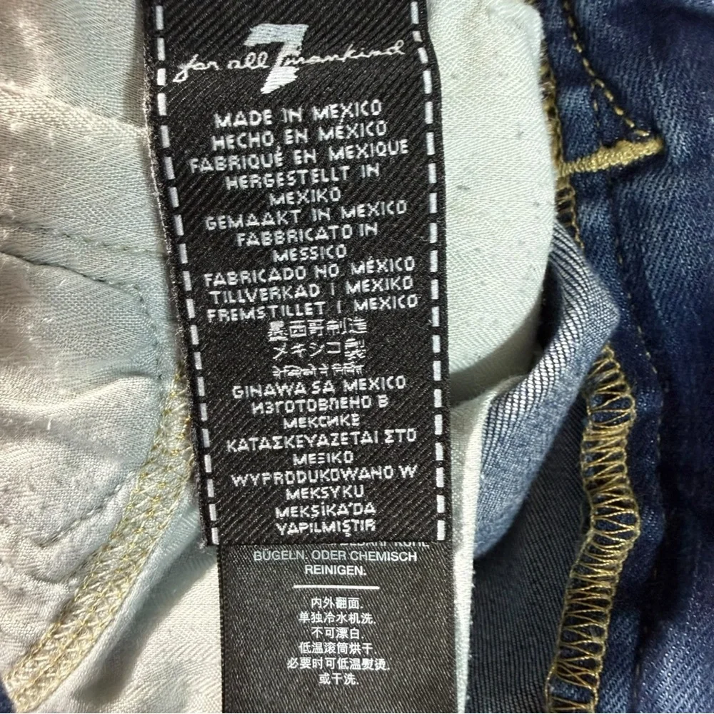 7 For All Mankind Women’s High Waist Gwenevere Skinny Jeans Medium Wash Size 32 - Picture 4 of 10